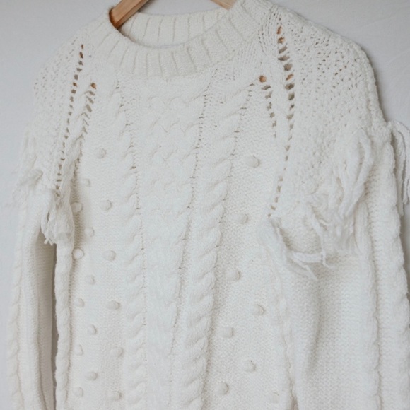 Cupcakes and Cashmere White Frill XS Sweater - Picture 2 of 4